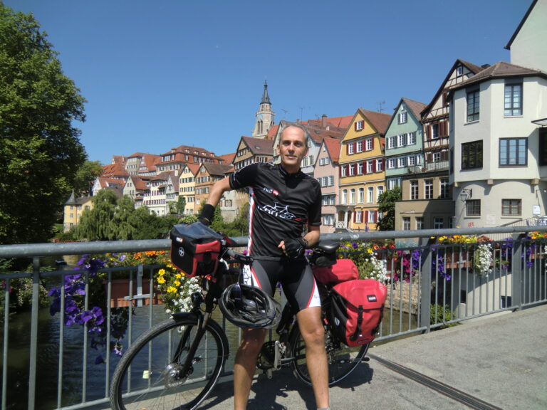 Frank Herrmann auf seiner Fairen Biketour