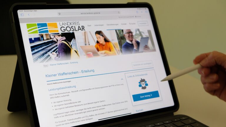 E Waffe Online Serviceportal