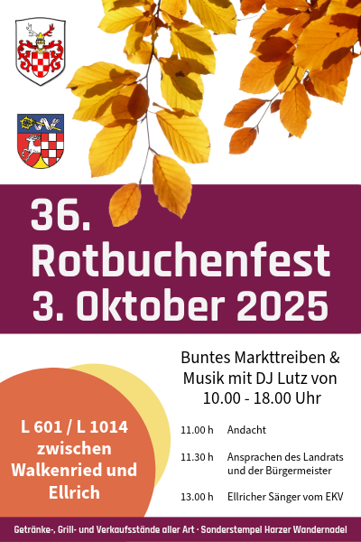 Plakat Rotbuchenfest 2025