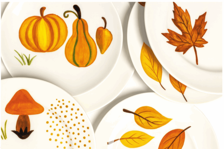 001 Teller mit herbstlichem Dekor