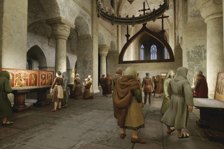 Mittelalterliche Prozession im Dom