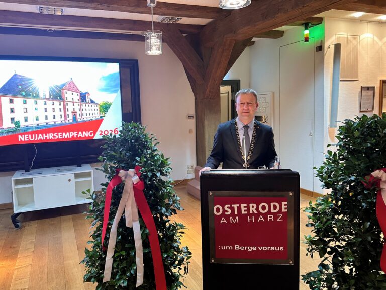 Buergermeister Jens Augat beim Neujahrsempfang 2026