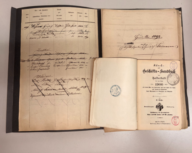 03 19.Jh . Meldeunterlagen StadtarchivHBS