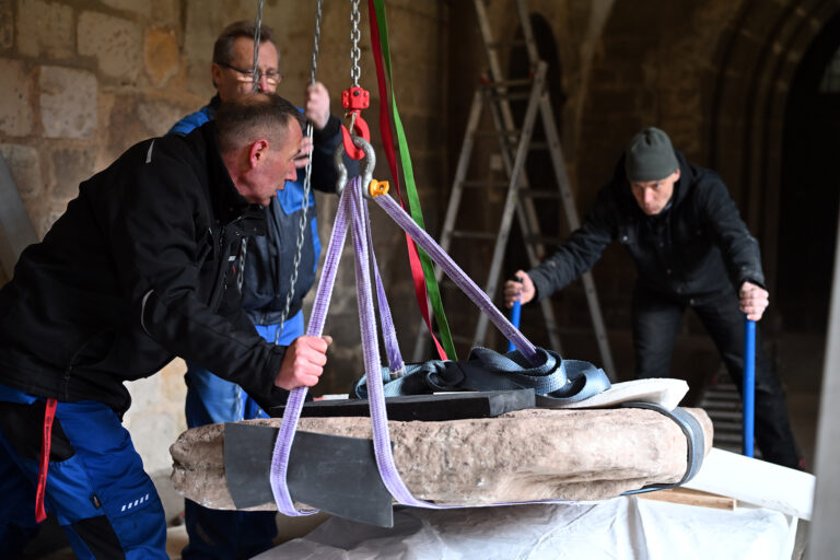 DSC 8855 23 02 26 Holger Wegener Halberstaedter „Menhir von Dingelstedt in der neuen Sonderausstellung des Landesmuseums fuer Vorgeschichte