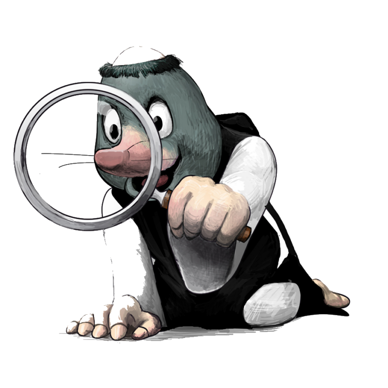 MaulwurfschwarzLUPE transparent