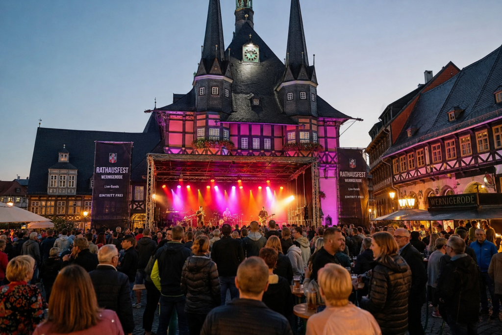 Das Rathausfest in Wernigerode gehört zu den größten Stadtfesten im Harz