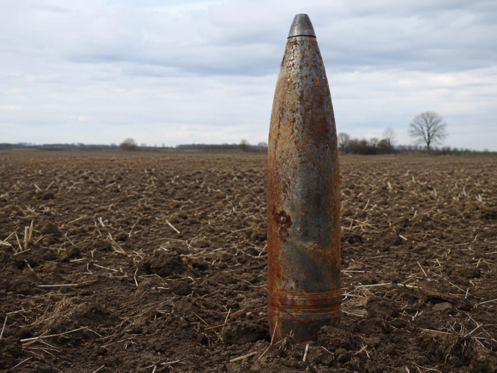 Auf einem Feld im Kreis Nordhausen ist eine Panzergranate aus dem 2. Weltkrieg gefunden worden