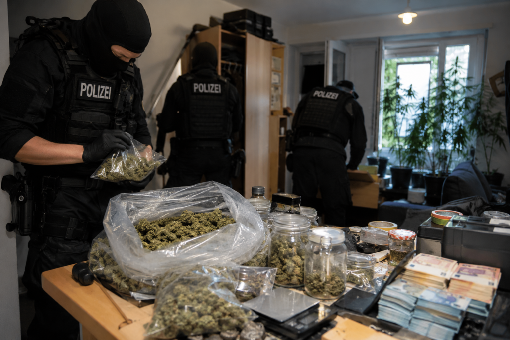 Bei einer Drogenrazzia im Harz hat die Polizei fünf Männer festgenommen